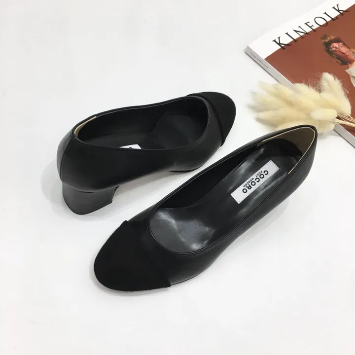 [당일배송/국산수제화] 코코 투톤 미들 통굽 펌프스 5cm 상세 이미지 33