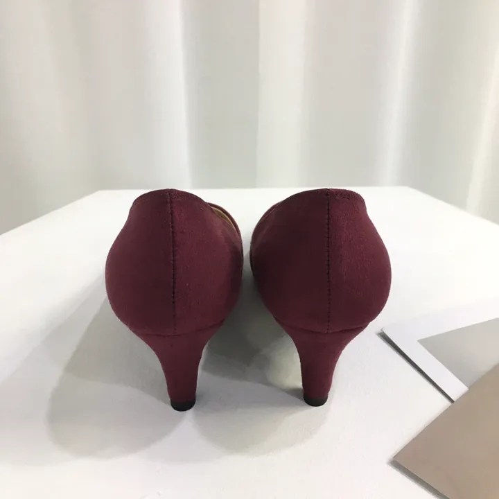 [당일배송/국산수제] 튤립 라인 스웨이드 미들힐 6cm 상세 이미지 33