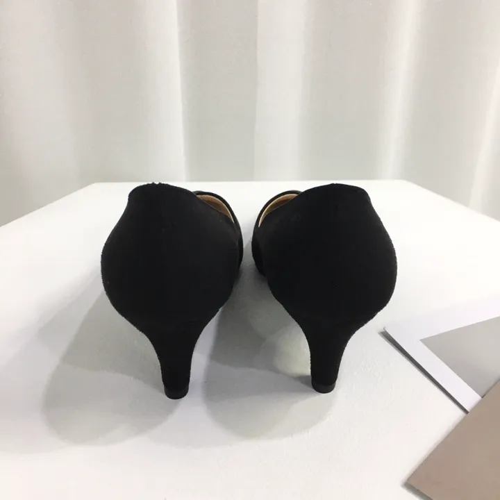 [당일배송/국산수제] 튤립 라인 스웨이드 미들힐 6cm 상세 이미지 45