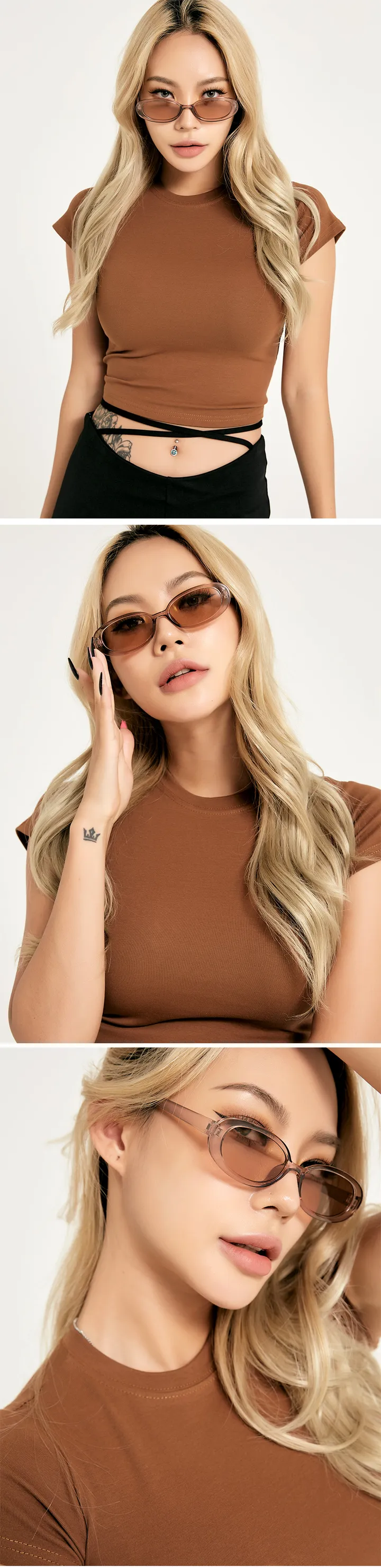 🌈주문폭주🌈 레트로 긱시크 패션 미노이 선글라스 유니크 뿔테 틴트 안경 상세 이미지 10