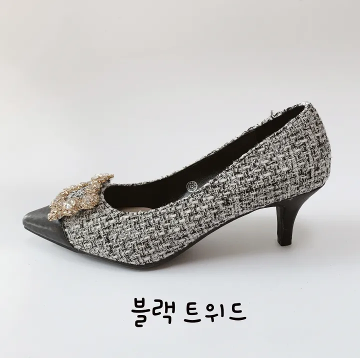 스틸레토 큐빅 블링 펌프스힐 상세 이미지 26