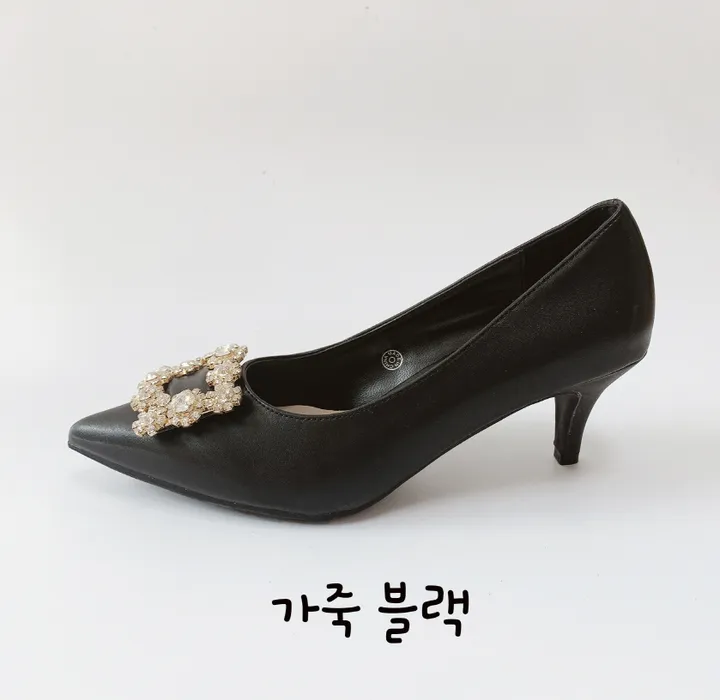 스틸레토 큐빅 블링 펌프스힐 상세 이미지 25
