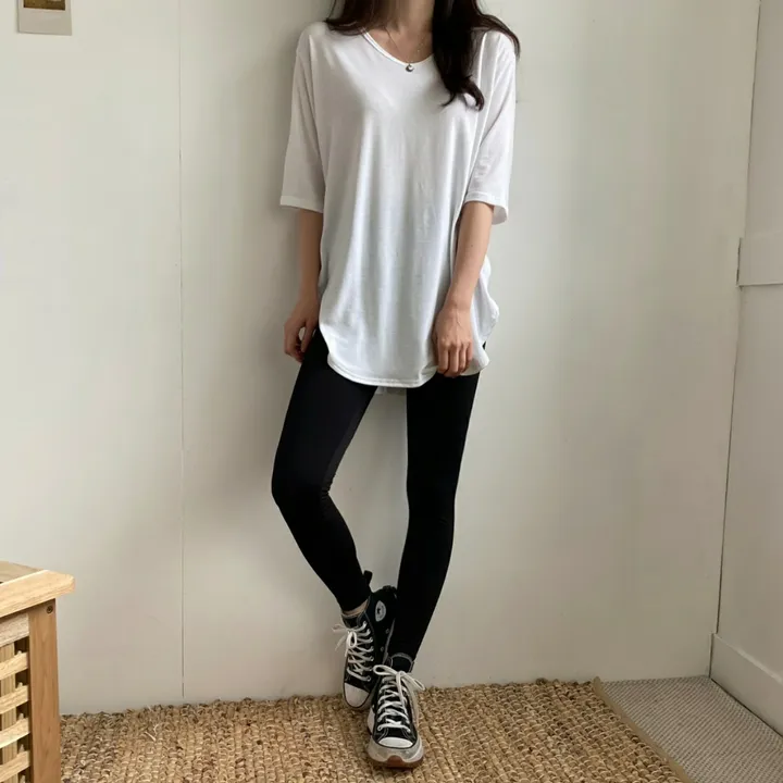 [피치속기모] 슬림하게 잡아주는 기모 쫀쫀 레깅스 상세 이미지 16