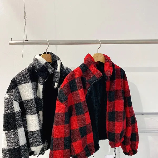 *최저가* [밍크안감!/왕따숩!] 체크자켓 체크패딩 배색자켓 배색패딩 양털자켓 양털패딩 양털점퍼 퍼자켓 퍼패딩 뽀글이 하이넥 집업자켓 크롭패딩 숏패딩  봄자켓  봄아우터  봄패딩 상세 이미지 25