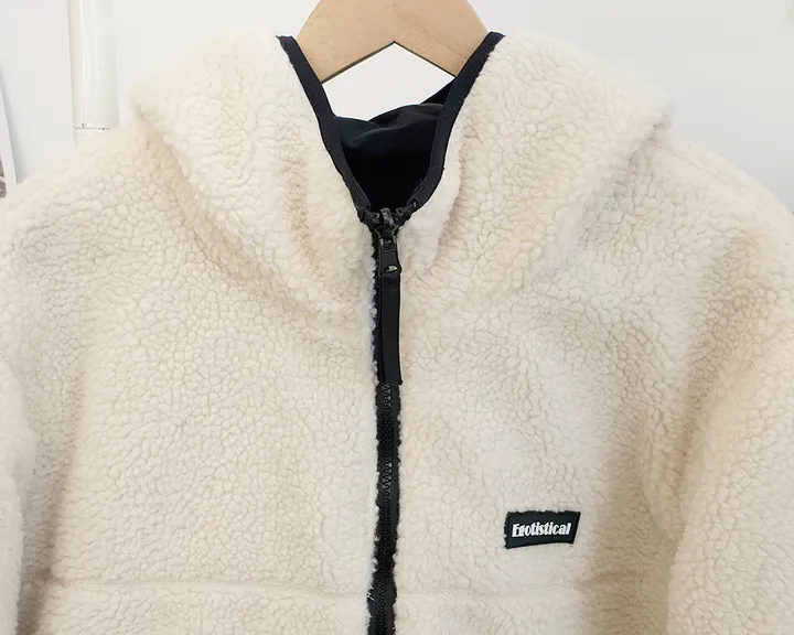 [양면가능!/M~2XL] 패치 양털자켓 후리스 후드집업 (리버시블!) 3컬러 상세 이미지 46