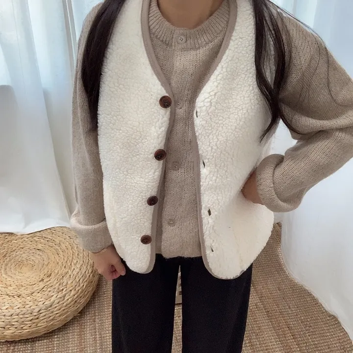 귀요미 양털 조끼 상세 이미지 6