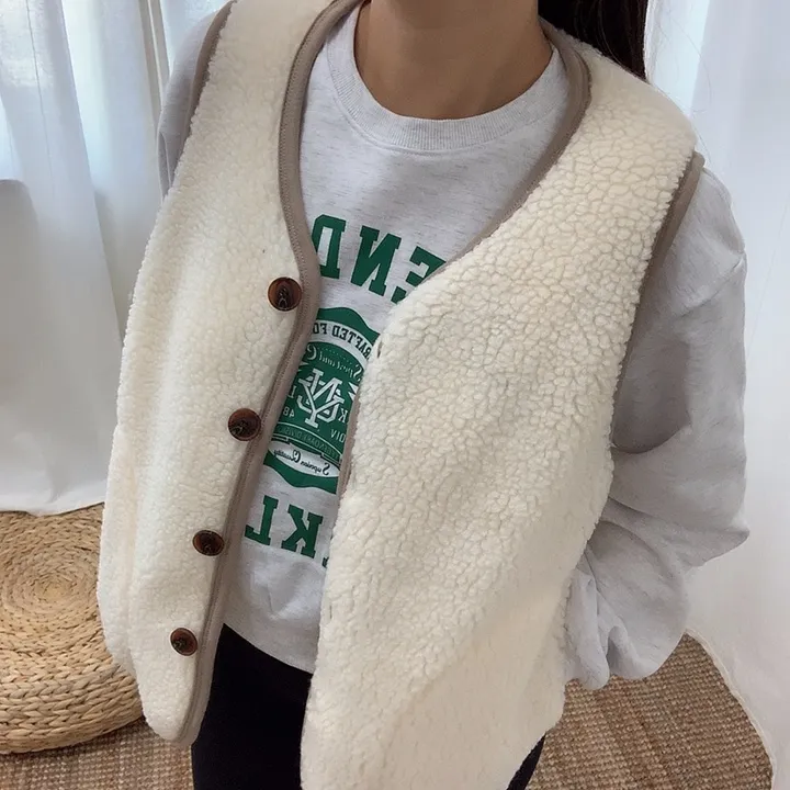귀요미 양털 조끼 상세 이미지 9