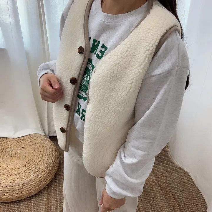 귀요미 양털 조끼 상세 이미지 10