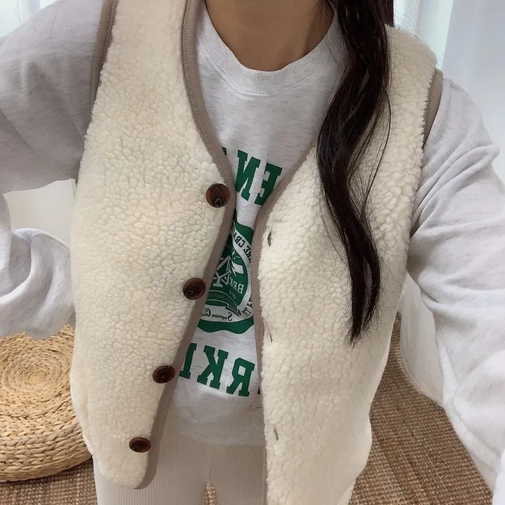 귀요미 양털 조끼 상세 이미지 12