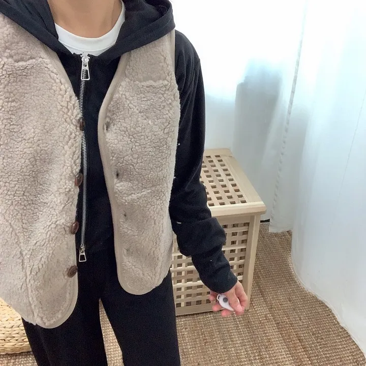 귀요미 양털 조끼 상세 이미지 15