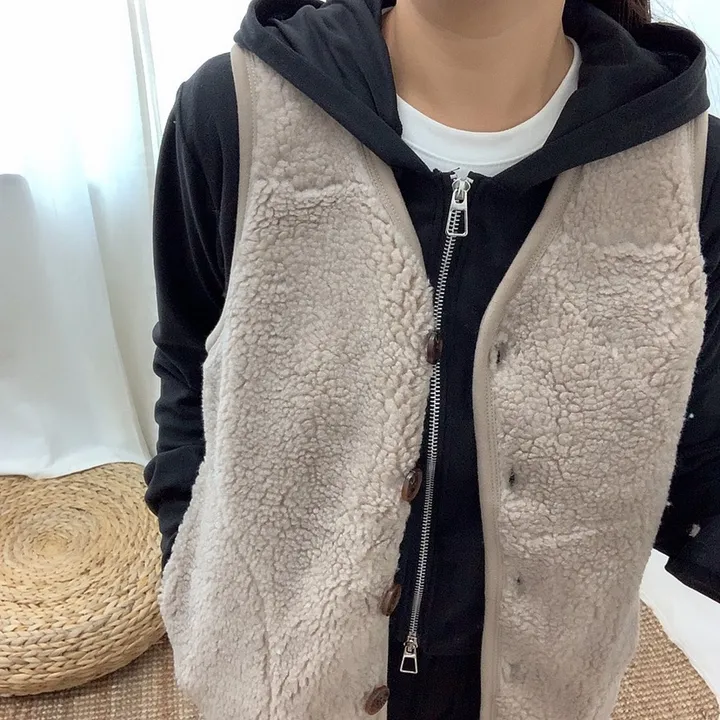 귀요미 양털 조끼 상세 이미지 16