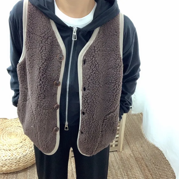 귀요미 양털 조끼 상세 이미지 22