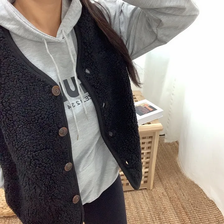 귀요미 양털 조끼 상세 이미지 31