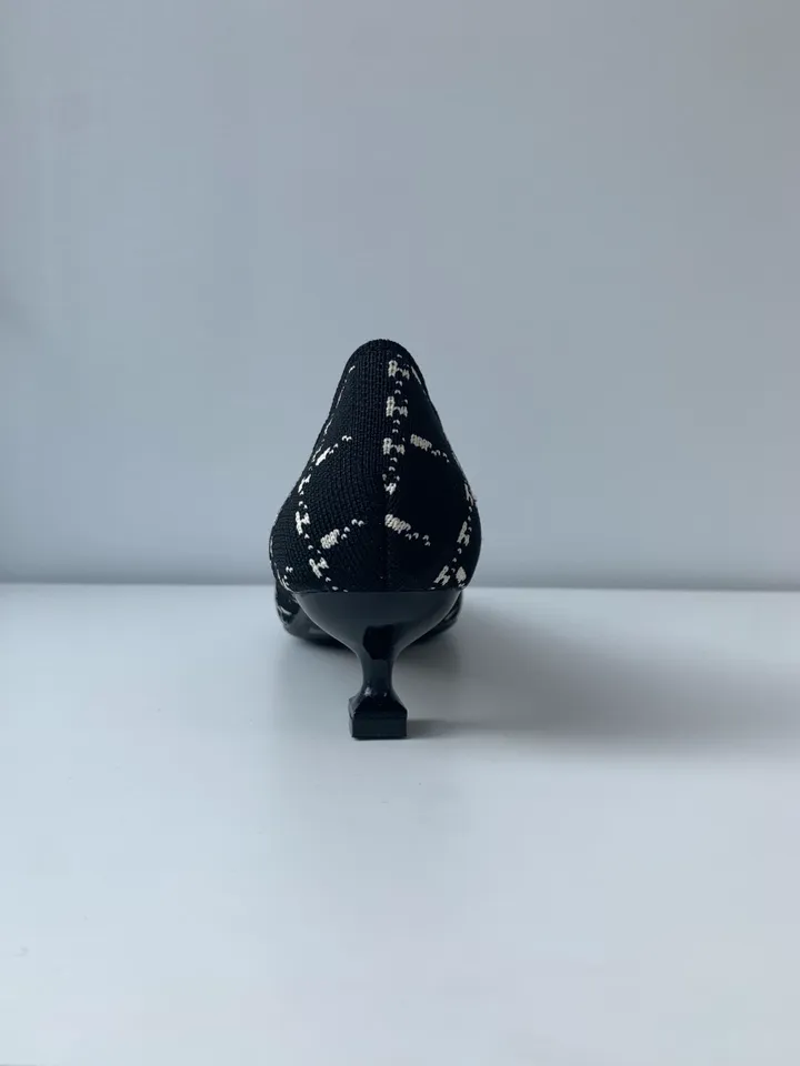 (쿠션빵빵) 스텔레토 니트 호피 체크 미들힐펌프스4.5cm 상세 이미지 27