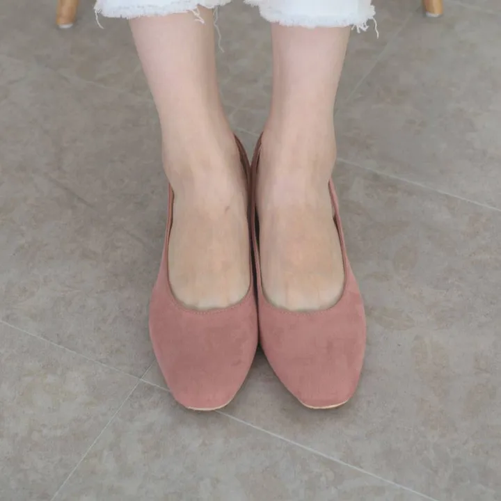 여성 반편한 스웨이드 4cm 슬링백힐 상세 이미지 21