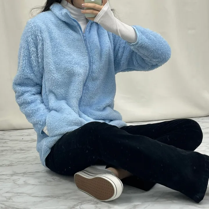 💖당일발송💖[1+1할인/검품X/공장출고] 데일리 하이넥 보들보들 도톰 양털 후리스집업 (6color) 상세 이미지 21