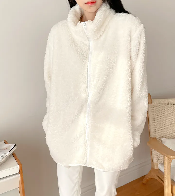 [1+1할인!]포근 도톰 양털 후리스집업 플리스 자켓 4color 상세 이미지 3