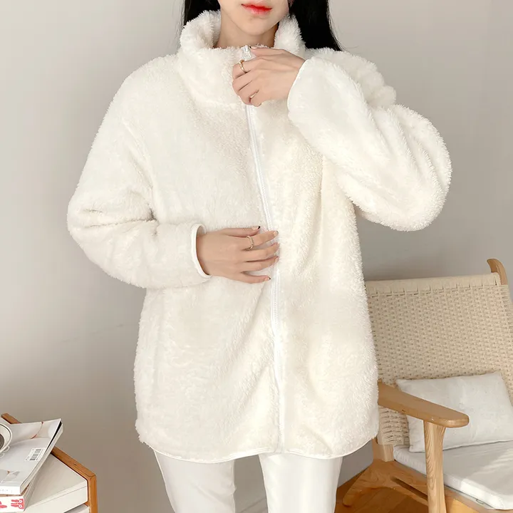[1+1할인!]포근 도톰 양털 후리스집업 플리스 자켓 4color 상세 이미지 4