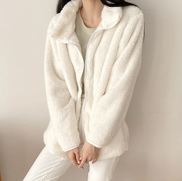 [1+1할인!]포근 도톰 양털 후리스집업 플리스 자켓 4color 상세 이미지 7