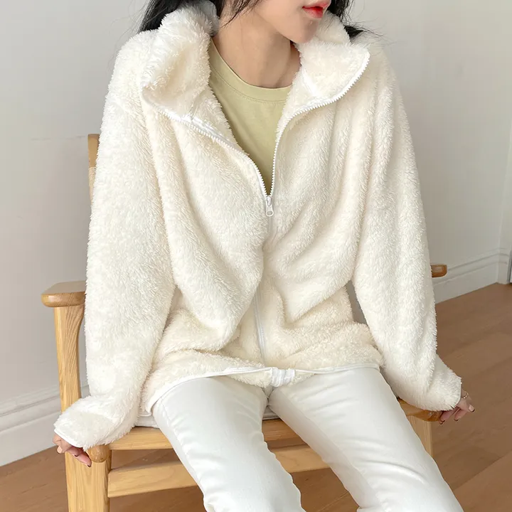 [1+1할인!]포근 도톰 양털 후리스집업 플리스 자켓 4color 상세 이미지 16