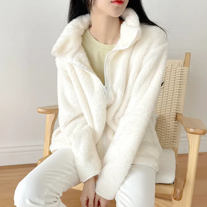 [1+1할인!]포근 도톰 양털 후리스집업 플리스 자켓 4color 상세 이미지 17
