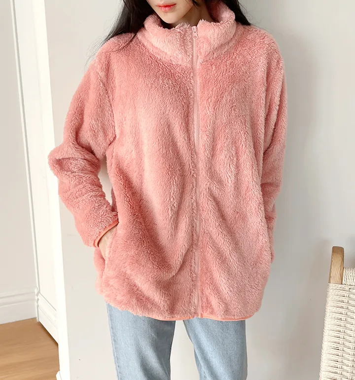[1+1할인!]포근 도톰 양털 후리스집업 플리스 자켓 4color 상세 이미지 19