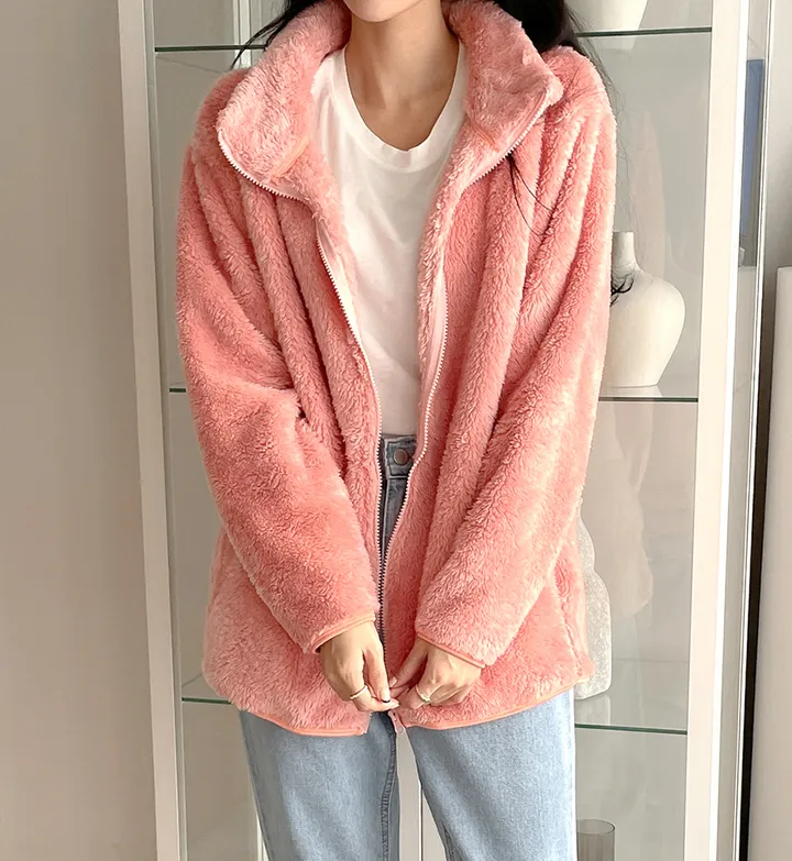 [1+1할인!]포근 도톰 양털 후리스집업 플리스 자켓 4color 상세 이미지 20