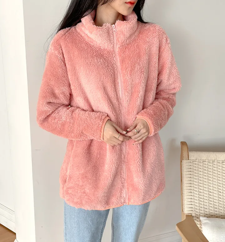 [1+1할인!]포근 도톰 양털 후리스집업 플리스 자켓 4color 상세 이미지 29