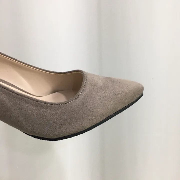 [국산수제화] 5cm,7cm 스틸레토 베이직 쿠션 스웨이드 통굽 펌프스 힐 상세 이미지 14