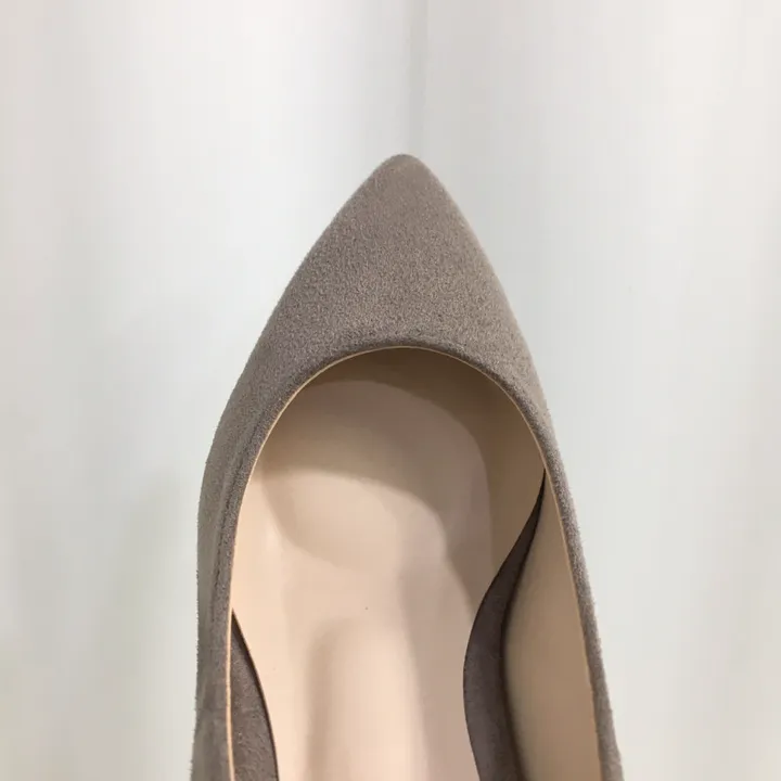 [국산수제화] 5cm,7cm 스틸레토 베이직 쿠션 스웨이드 통굽 펌프스 힐 상세 이미지 15
