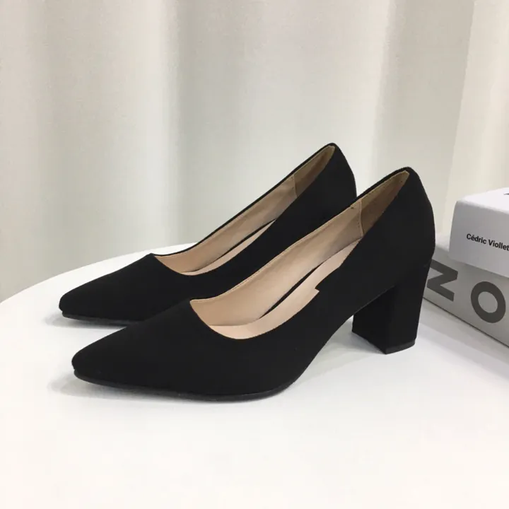 [국산수제화] 5cm,7cm 스틸레토 베이직 쿠션 스웨이드 통굽 펌프스 힐 상세 이미지 61
