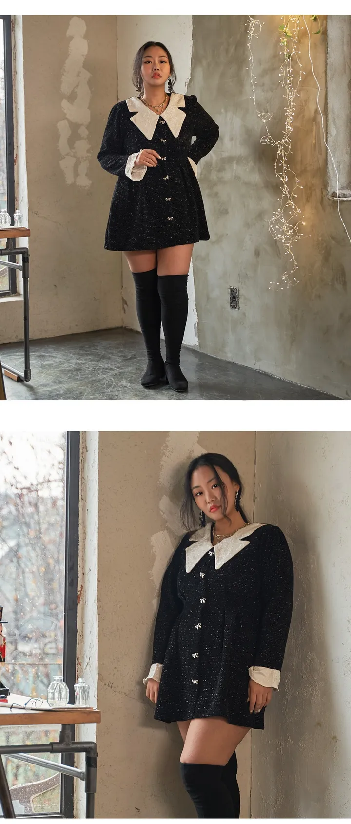 블링리본 원피스(빅사이즈 2호 88까지) 연말 파티룩 상세 이미지 7