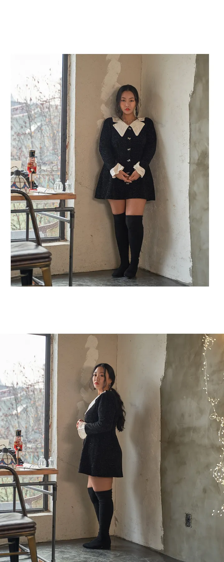 블링리본 원피스(빅사이즈 2호 88까지) 연말 파티룩 상세 이미지 10