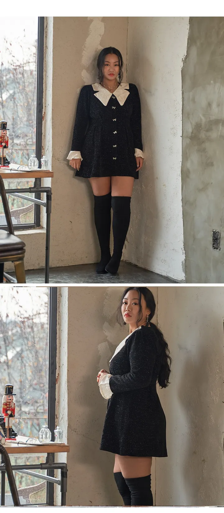 블링리본 원피스(빅사이즈 2호 88까지) 연말 파티룩 상세 이미지 9