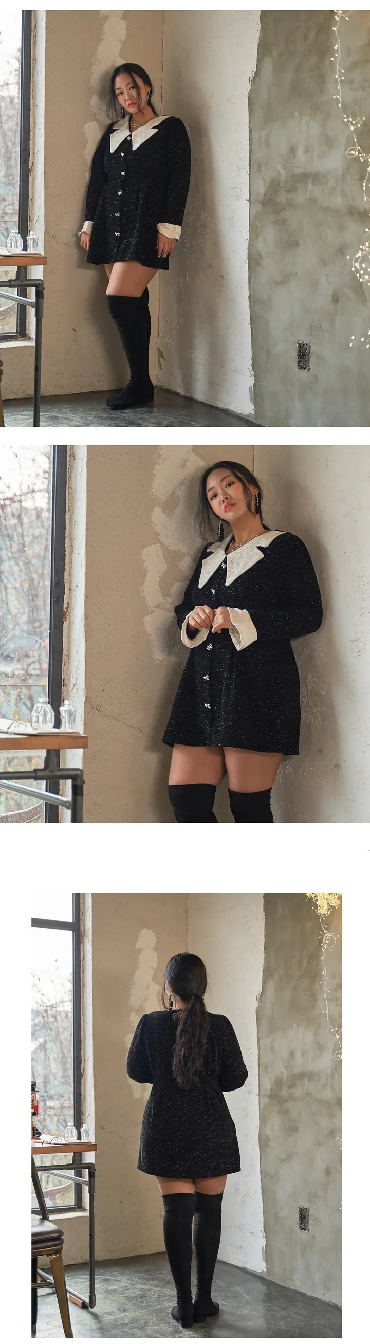 블링리본 원피스(빅사이즈 2호 88까지) 연말 파티룩 상세 이미지 12