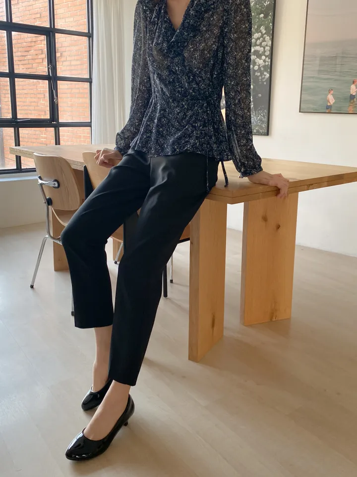 DAL727 펌프스 미들 힐 여자 에나멜 구두 둥근코 라운드 신발 블랙 화이트 발편한 굽낮은 가죽 데일리 캐주얼 하객 원피스 20대 스틸레토 예쁜 슈즈 상세 이미지 28