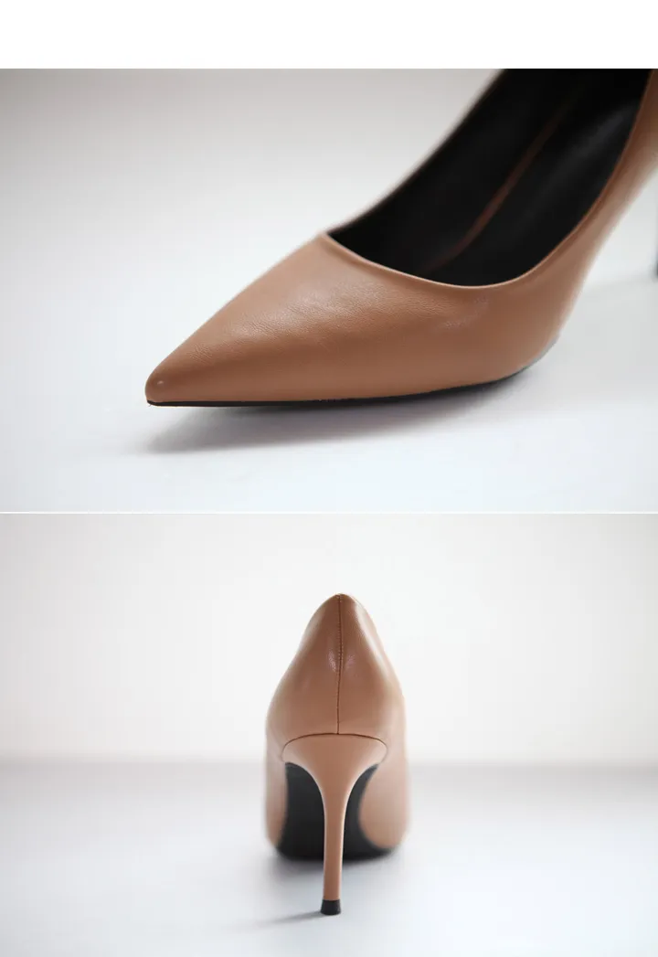 8cm 뾰족코 스틸레토힐 펌프스 여성 정장 구두 에나멜 상세 이미지 18