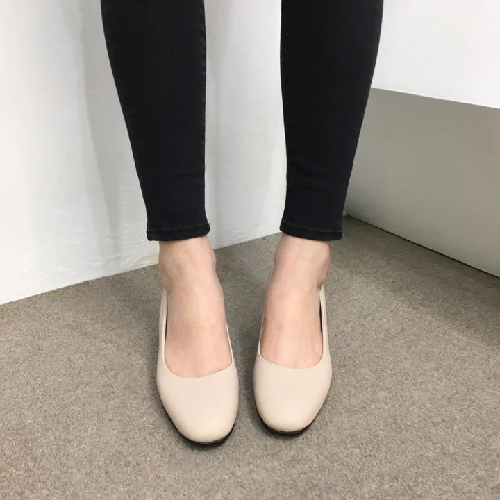 [국내제작👍당일배송]데일리 둥근 캐주얼 통굽 미들 펌프스힐 5cm 상세 이미지 19