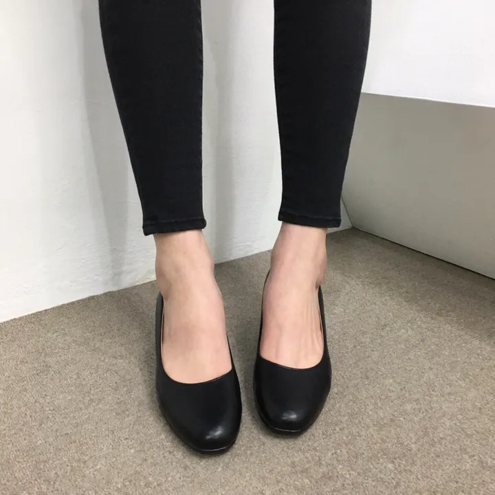 [국내제작👍당일배송]데일리 둥근 캐주얼 통굽 미들 펌프스힐 5cm 상세 이미지 27