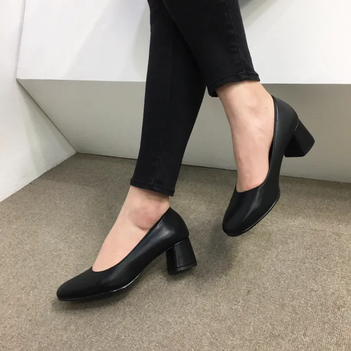 [국내제작👍당일배송]데일리 둥근 캐주얼 통굽 미들 펌프스힐 5cm 상세 이미지 30