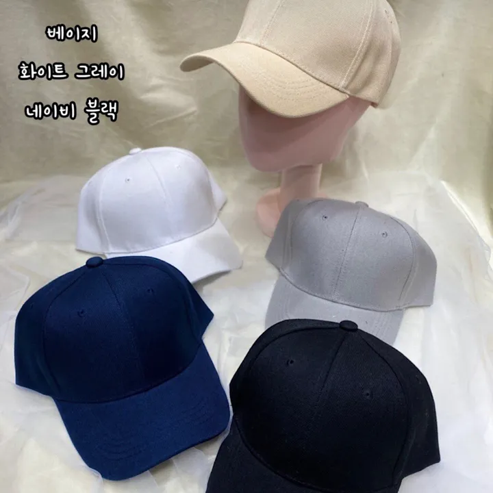 [추가할인/당일출고] 연예인핏 데일리 무지 야구 볼캡 베이직 노제 남녀공용 소두핏 대두커버 봄 여름 가을 겨울 신상 할인 사계절 쌍수 성형수술 모자 상세 이미지 2