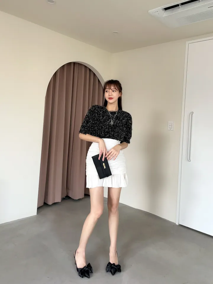[봄신상] 여신 리본 새틴 & 체크 스틸레토힐 슬링백힐 봄구두 7cm 상세 이미지 16
