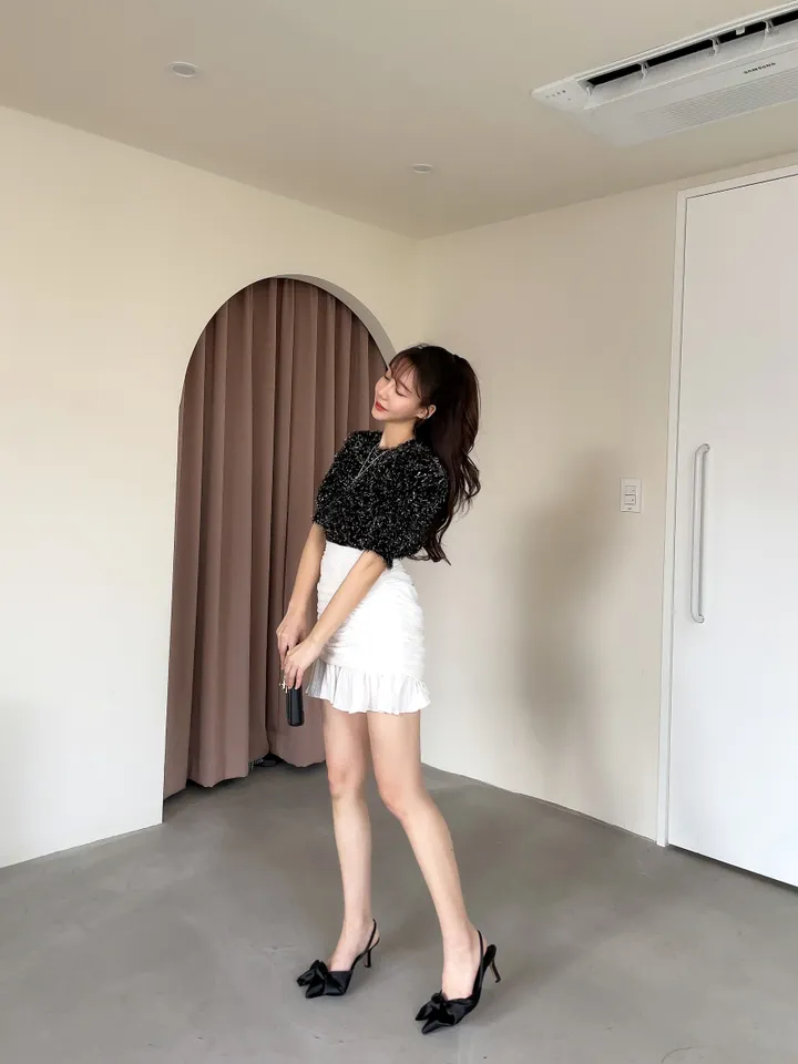 [봄신상] 여신 리본 새틴 & 체크 스틸레토힐 슬링백힐 봄구두 7cm 상세 이미지 20
