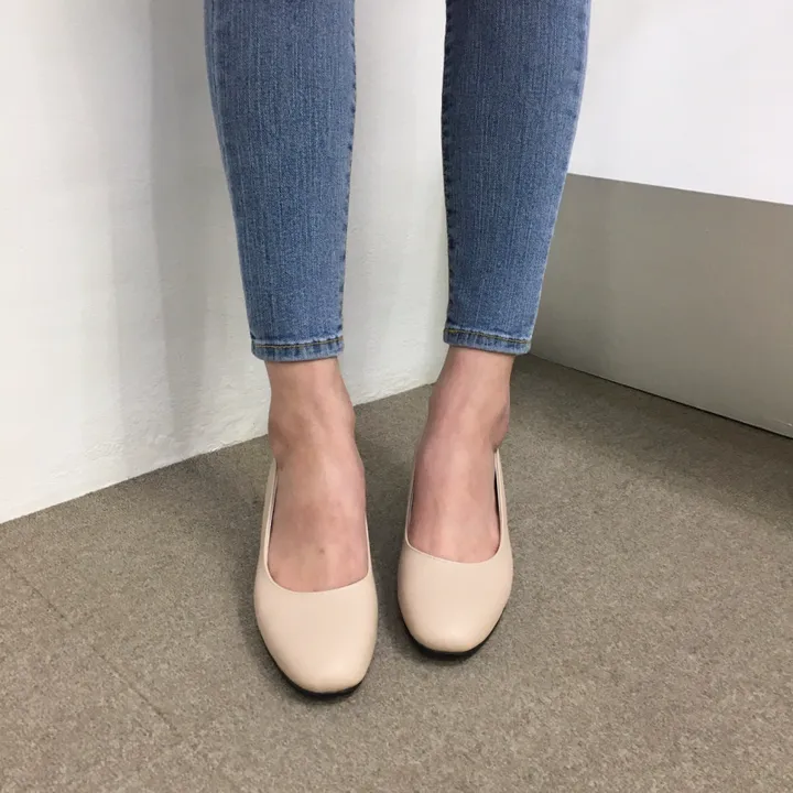 [당일배송/국산수제] 라운드 쿠션 베이직 미들굽 펌프스 힐 5cm 상세 이미지 27