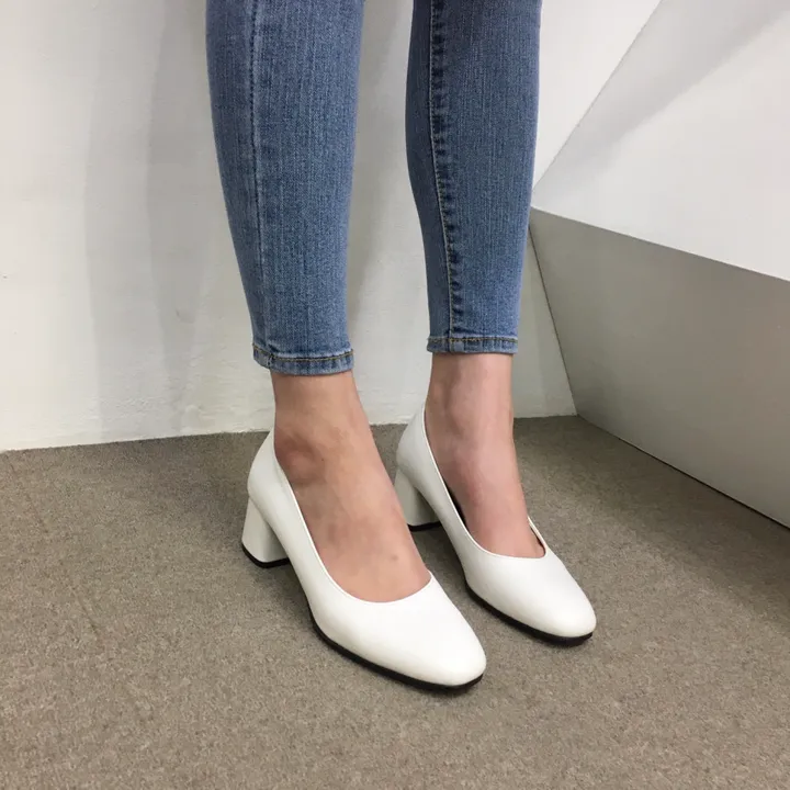 [당일배송/국산수제] 라운드 쿠션 베이직 미들굽 펌프스 힐 5cm 상세 이미지 20