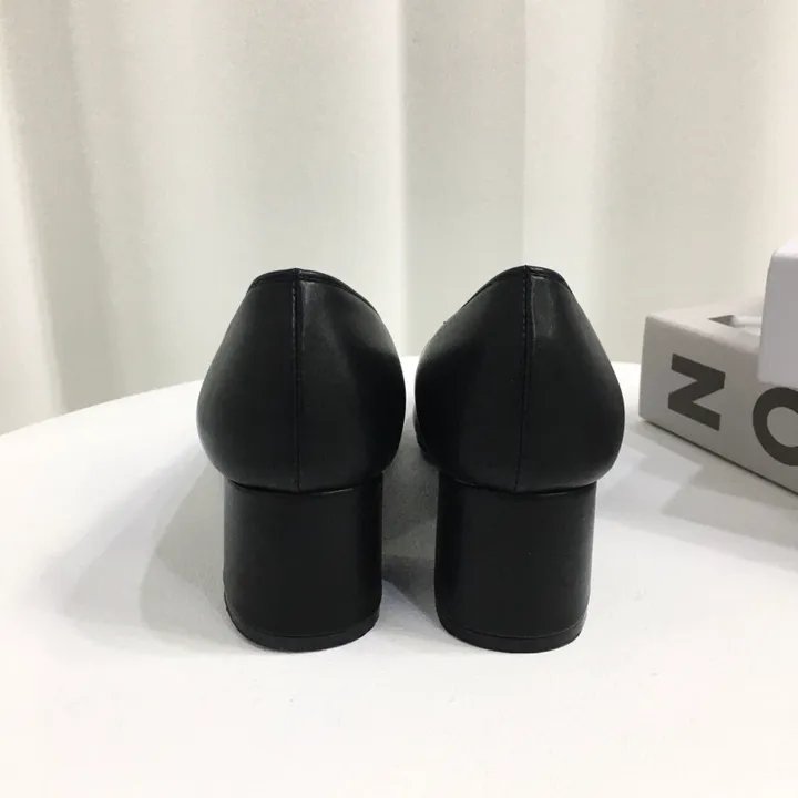 [당일배송/국산수제] 라운드 쿠션 베이직 미들굽 펌프스 힐 5cm 상세 이미지 34