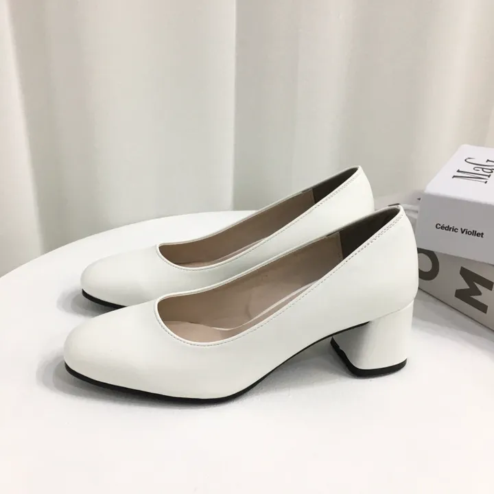 [당일배송/국산수제] 라운드 쿠션 베이직 미들굽 펌프스 힐 5cm 상세 이미지 17