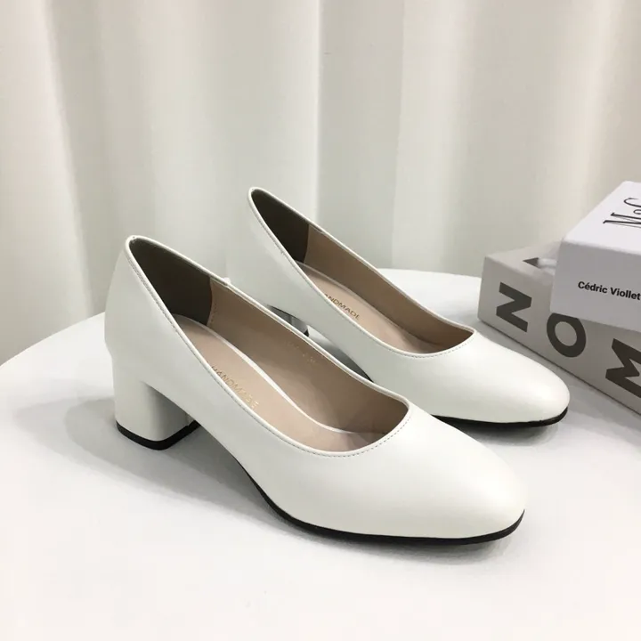 [당일배송/국산수제] 라운드 쿠션 베이직 미들굽 펌프스 힐 5cm 상세 이미지 16