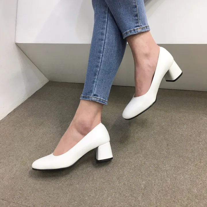 [당일배송/국산수제] 라운드 쿠션 베이직 미들굽 펌프스 힐 5cm 상세 이미지 22