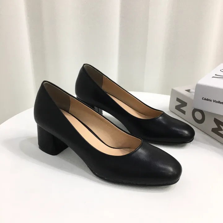 [당일배송/국산수제] 라운드 쿠션 베이직 미들굽 펌프스 힐 5cm 상세 이미지 32